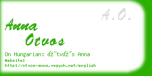 anna otvos business card